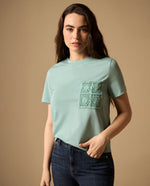 Camiseta con Bordado en Encaje - Verde 34_109G010_VER165815_3