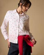 Camisa manga larga con estampado de amor para mujer - Blanco 34_111H000_BLA110601_0