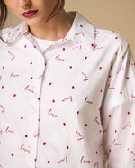 Camisa manga larga con estampado de amor para mujer - Blanco 34_111H000_BLA110601_3