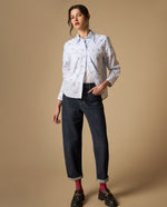 Camisa estampado texto cursivo manga larga para mujer - Azul 34_111H001_AZU134304_5
