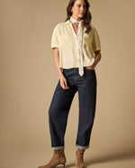 Camisa manga corta con bolsillos frontales para mujer - Amarillo 34_111H004_AMA110616_5