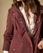 Chaqueta con capucha y cordones ajustables para mujer - Café 34_121H919_CAF181142_5