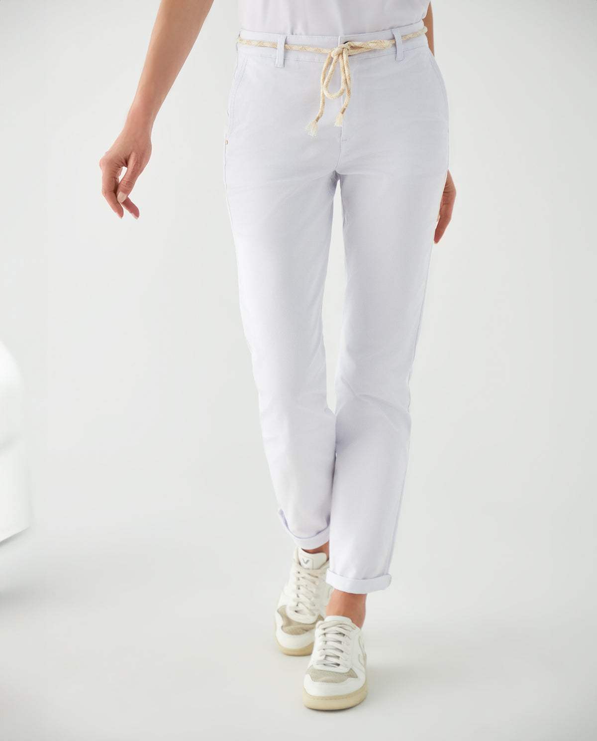 Pantalón con bota recta para mujer - Blanco 34_1300901_A00958_3