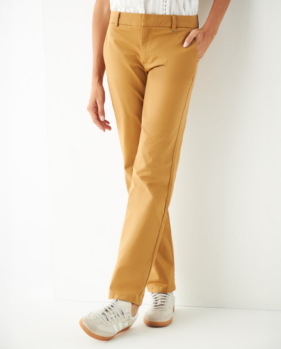 Pantalón recto para mujer - Café 34_131F002_CAF171044_3