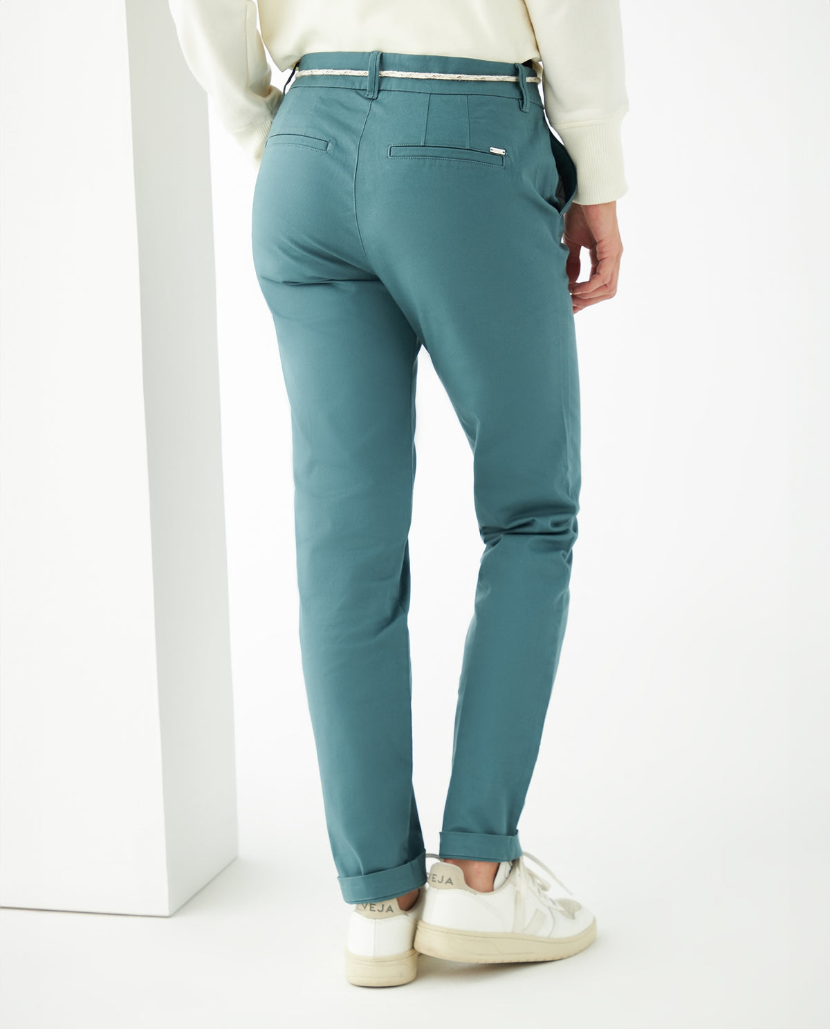 Pantalón tipo chino para mujer - Verde 34_131F003_VER184612_4