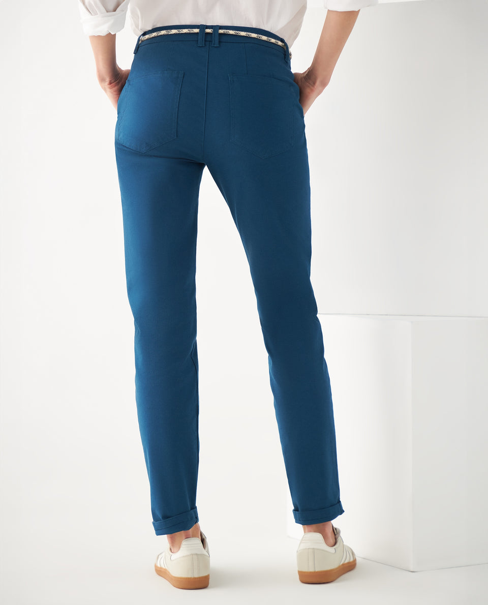 Pantalón tipo chino para mujer - Azul 34_132F002_AZU194033_4