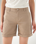 Bermuda de ruedo con guardapolvo para mujer - Beige 34_152F000_BEI151216_5