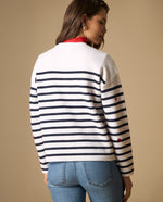 Camiseta tejida manga larga con rayas y estampado - Crudo 34_161H201_CRU110110_4