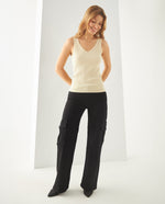Camiseta tejida manga sisa para mujer - Crudo 34_162F204_CRU144501_6