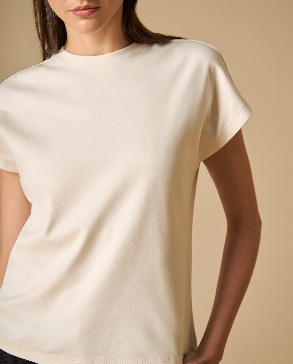 Camiseta manga corta oversize para mujer - Crudo 34_401H006_CRU111302_3