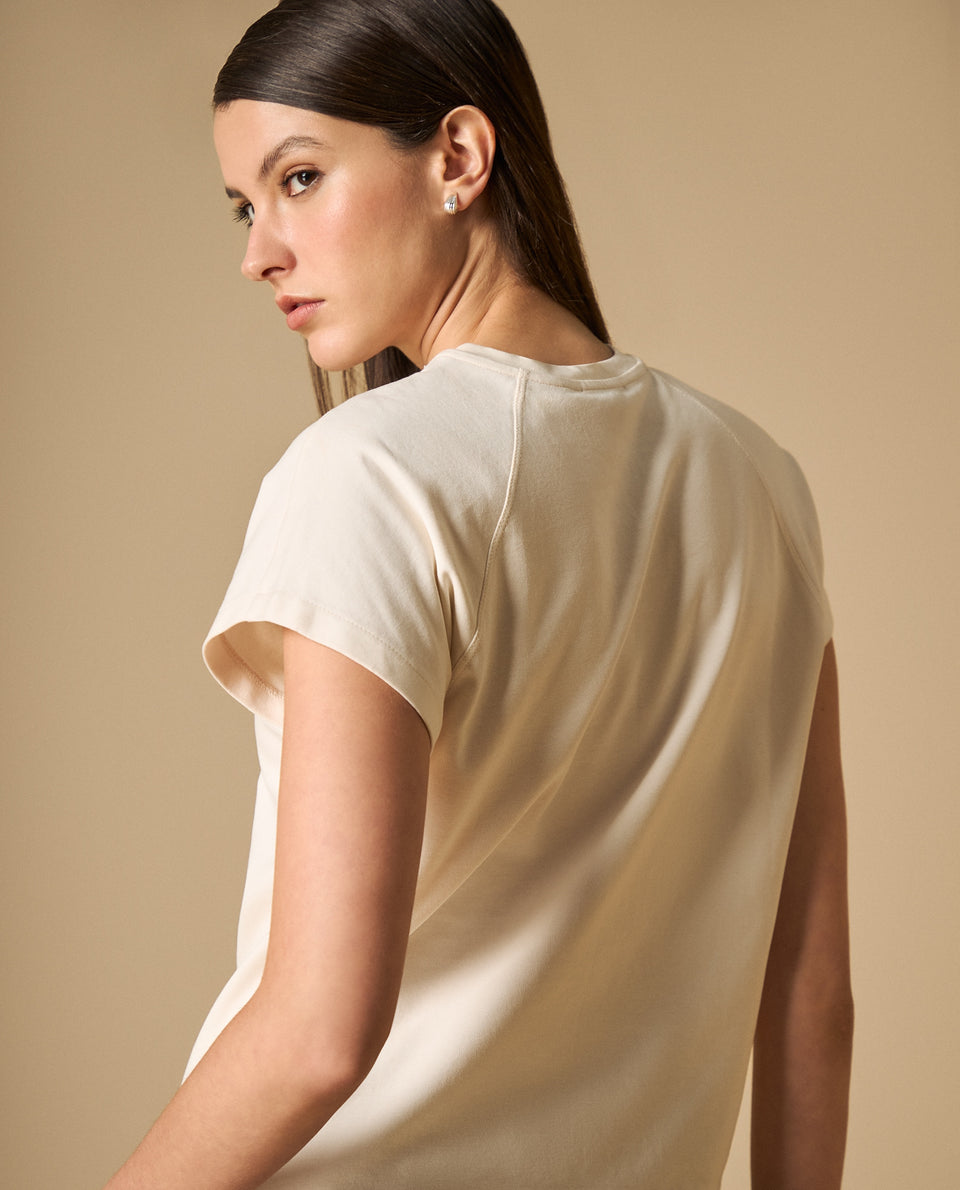 Camiseta manga corta oversize para mujer - Crudo 34_401H006_CRU111302_4