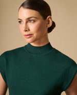 Camiseta cuello alto sin mangas para mujer - Verde 34_401H201_VER175641_3