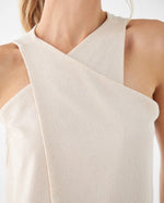 Camisa con escote cruzado para mujer - Beige 34_402F000_BEI130607_3