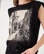 Camiseta estampada en frente para mujer - Negro 34_402F002_NEG190303_3