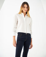 Camisa con botón decorativo para mujer - Crudo 34_411F022_CRU110602_4