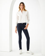 Camisa con botón decorativo para mujer - Crudo 34_411F022_CRU110602_6