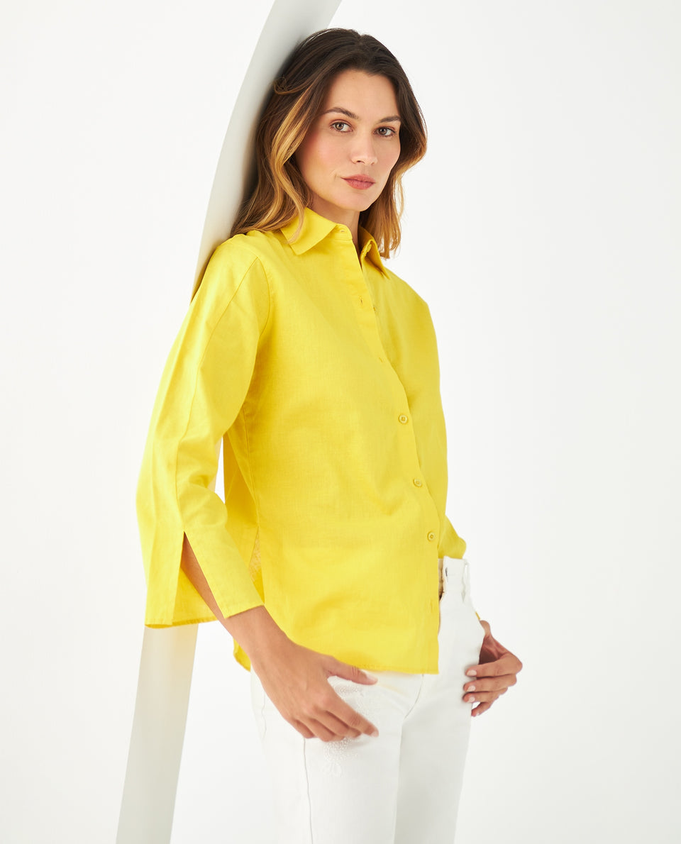 Camisa manga larga para mujer - Amarillo 34_411F026_AMA140745_3