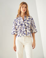 Camisa estampada para mujer - Azul 34_411F032_AZU193935_0