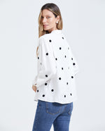 Camisa con bordado de puntos para mujer - Blanco 34_411F034_BLA114001_4