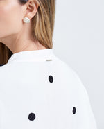 Camisa con bordado de puntos para mujer - Blanco 34_411F034_BLA114001_5