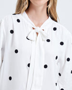 Camisa con bordado de puntos para mujer - Blanco 34_411F034_BLA114001_6