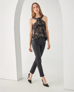 Camisa con detalles brillantes para mujer - Negro 34_412F013_NEG190303_6
