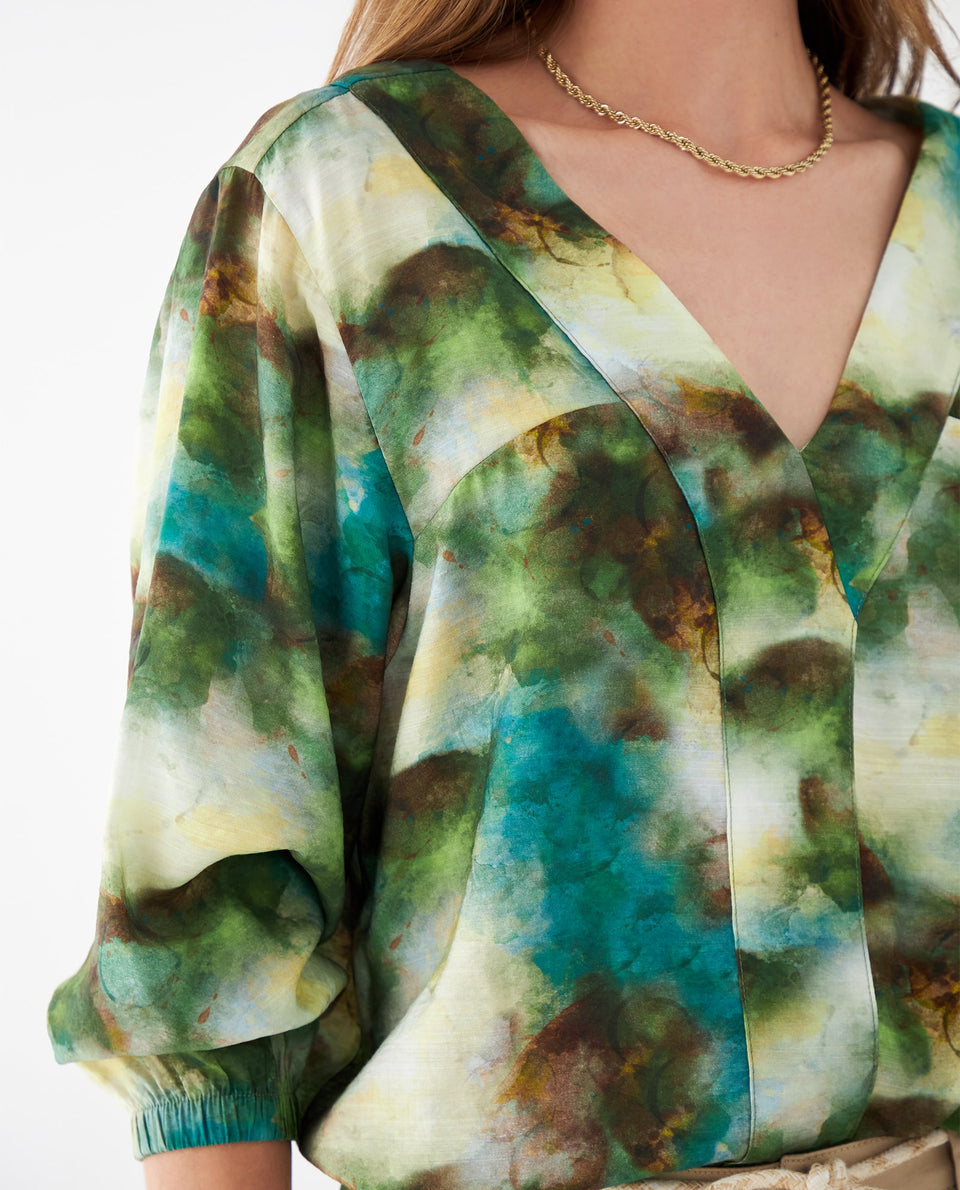 Camisa estampada para mujer - Verde 34_412F027_VER146007_3