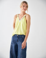 Camisa de tela fluida para mujer - Amarillo 34_412F029_AMA110622_0