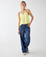 Camisa de tela fluida para mujer - Amarillo 34_412F029_AMA110622_5