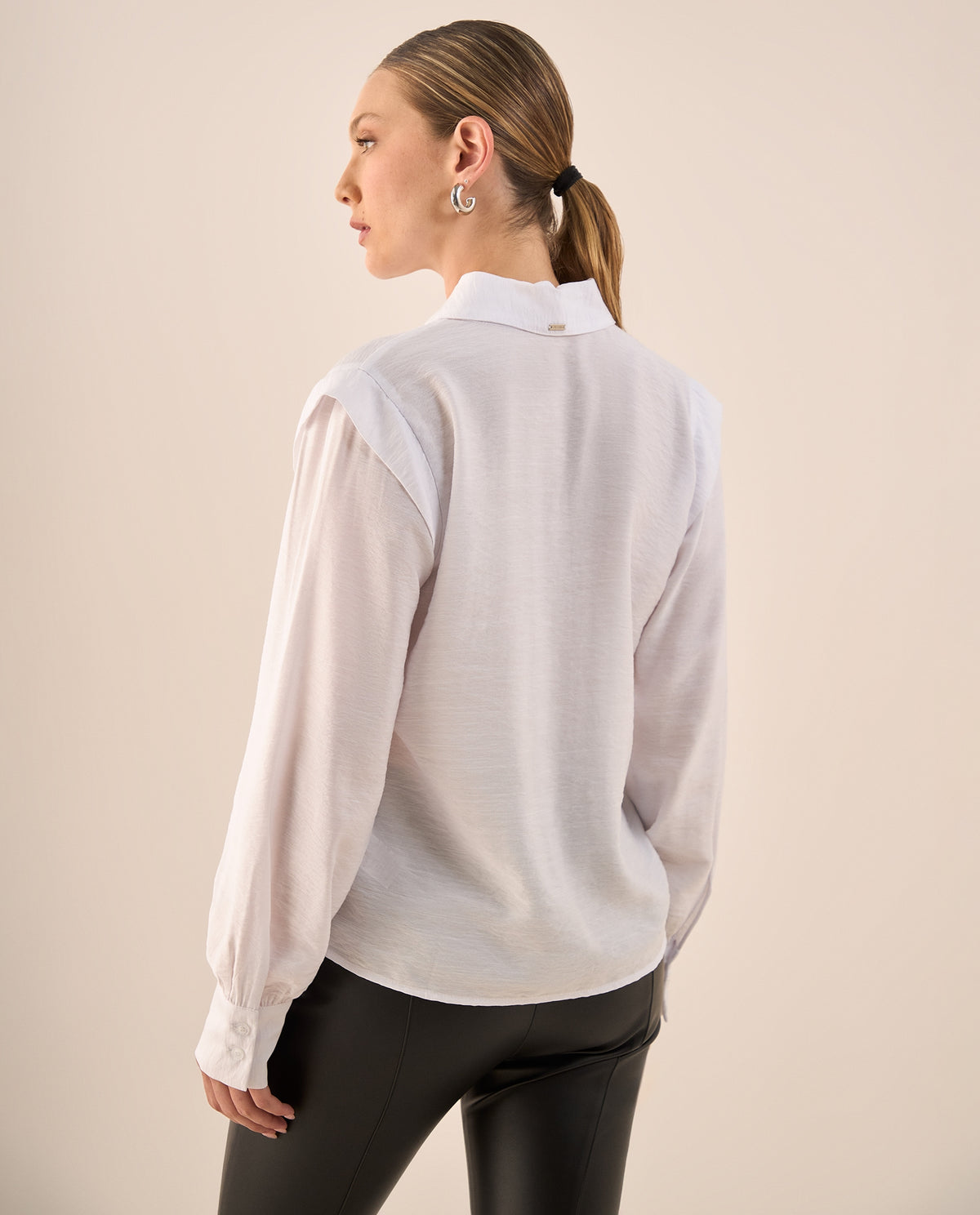 Camisa Blanca Puños Elásticos - Blanco 34_419G004_BLA114001_4