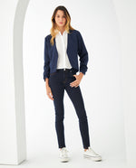 Blazer con detalles bordados para mujer - Azul 34_421F020_AZU194024_6
