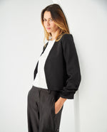 Blazer con detalles bordados para mujer - Negro 34_421F020_NEG193909_0