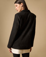 Chaqueta blazer con cinturón de tachuelas para mujer - Negro 34_421H203_NEG190303_5
