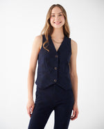 Chaleco con ajuste de broches para mujer - Azul 34_422F001_AZU194019_0