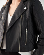 Chaqueta tipo cuero para mujer - Negro 34_422F110_NEG193909_3