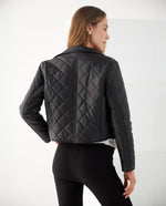 Chaqueta tipo cuero para mujer - Negro 34_422F110_NEG193909_4