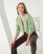 Blazer con detalles de brillo para mujer - Verde 34_422F204_VER114804_6