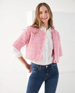 Chaqueta de diseño abierto para mujer - Rosa 34_422F211_ROS171928_0