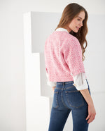 Chaqueta de diseño abierto para mujer - Rosa 34_422F211_ROS171928_4