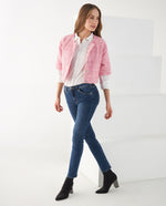 Chaqueta de diseño abierto para mujer - Rosa 34_422F211_ROS171928_6