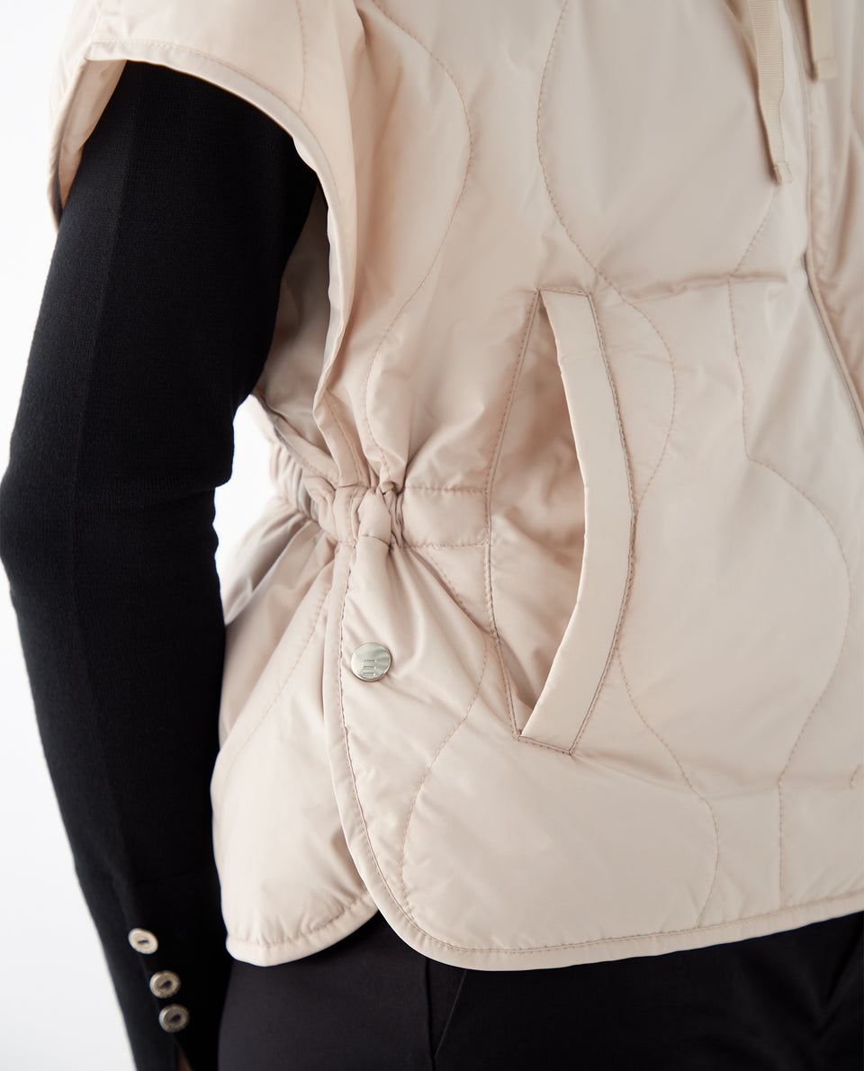 Chaqueta tipo chaleco para mujer - Beige 34_422F214_BEI130607_3