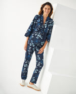Pantalón con estampado floral para mujer - Azul 34_431F005_AZU194024_0