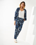 Pantalón con estampado floral para mujer - Azul 34_431F005_AZU194024_7