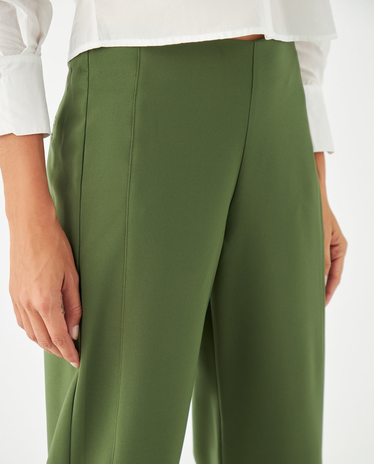 Pantalón clásico de color para mujer - Verde 34_431F009_VER180317_4