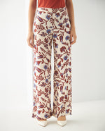Pantalón clásico estampado para mujer - Café 34_431F015_CAF191435_3