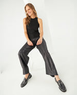 Pantalón con efecto brillo para mujer - Gris 34_431F016_GRI194005_0