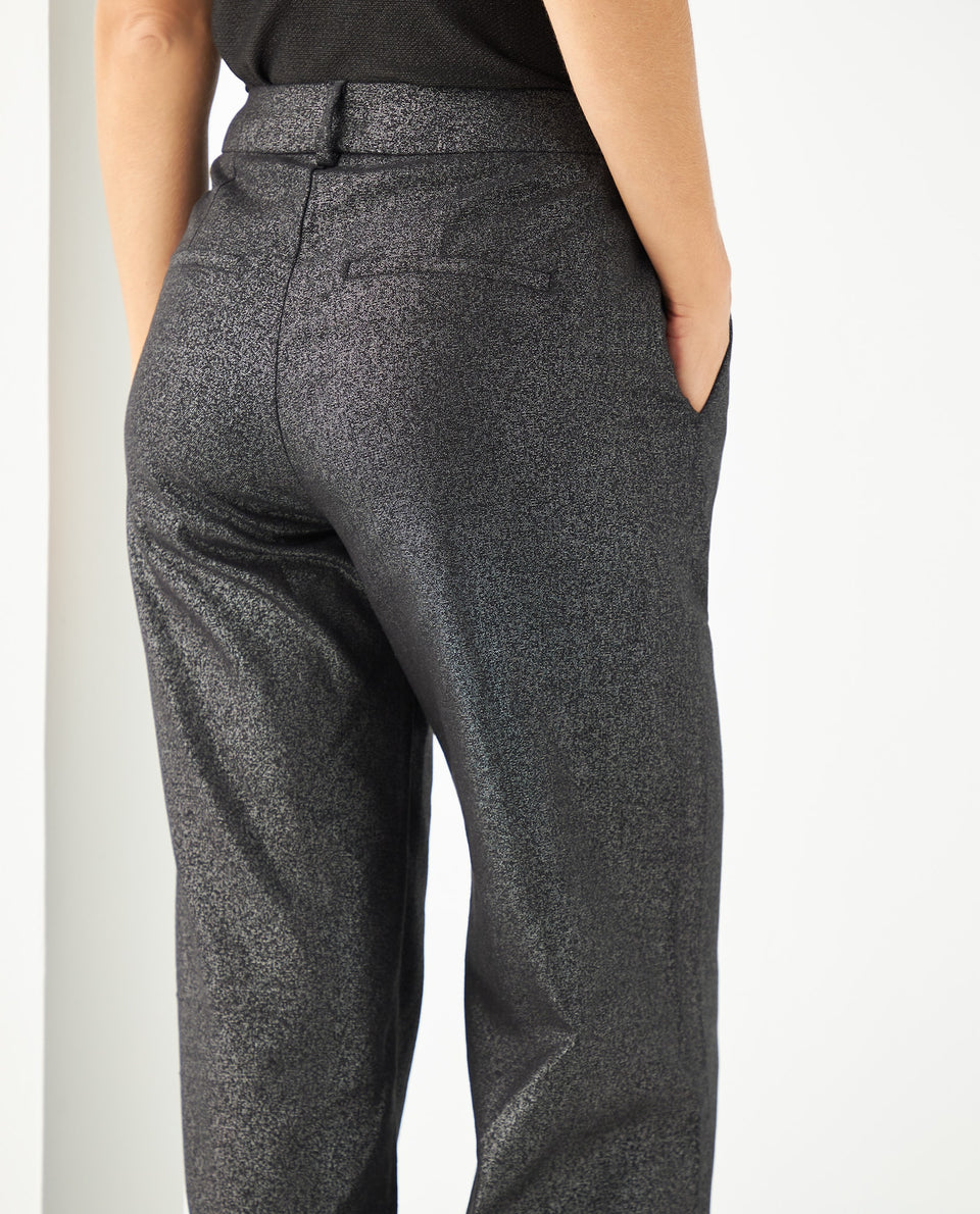 Pantalón con efecto brillo para mujer - Gris 34_431F016_GRI194005_7