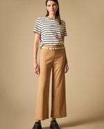 Pantalón palazzo tiro alto con cinturón para mujer - Café 34_431H000_CAF171320_0