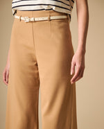 Pantalón palazzo tiro alto con cinturón para mujer - Café 34_431H000_CAF171320_4