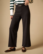 Pantalón palazzo tiro alto con cinturón para mujer - Negro 34_431H000_NEG190303_3